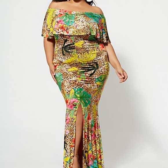 Fashion to Figure Dresses & Skirts - Nwt Plus size 3 (22/24) FTF animal/ floral maxi